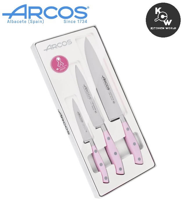 ชุดมีดทำครัว Arcos 855100 เช็ต 3 ชิ้น สีชมพู